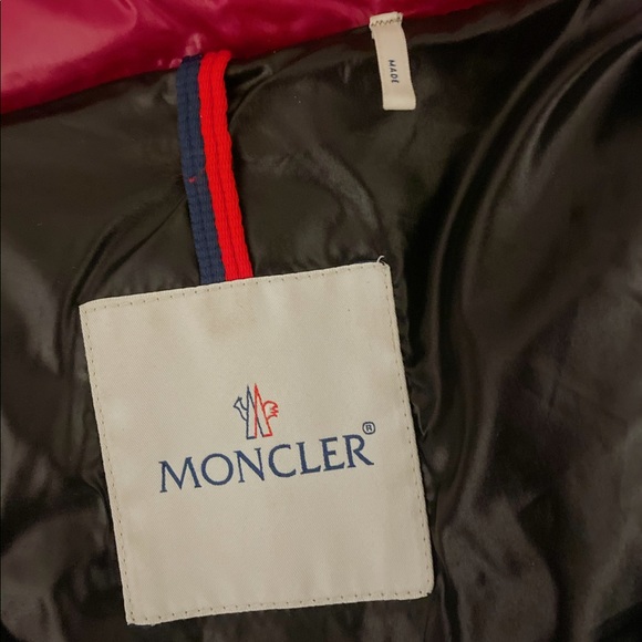 Moncler short version down jacket (pinkish red) - Picture 4 of 6